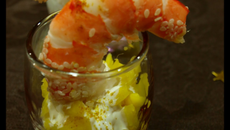Verrine de crevettes et mangue d'Inde