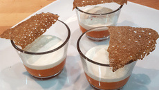 Verrine de Munster et compotée de poivron rouge