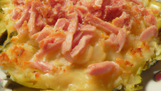 Gratin de chou fleur au jambon