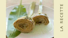 Artichauts petit bouquet en bouillon de verveine fraîche