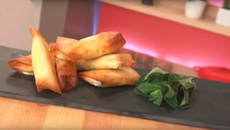 Brick au chèvre et à la menthe