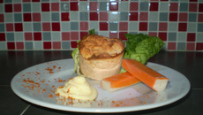 Cake au saumon et surimi