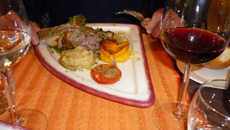 Pintade aux noisettes et au pommeau