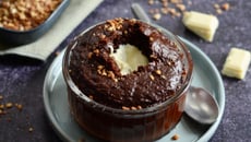 Brownie healthy express coeur coulant au chocolat blanc