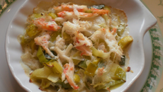Fondue de crabe aux poireaux