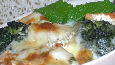 Daphinois chèvre doux gratiné à la menthe fraîche