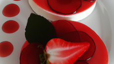 Bavarois aux fraises double saveur 