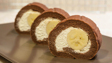 Gâteau roulé à la banane
