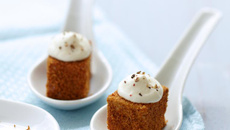 Cuillères de foie gras en habit de pain d'épices