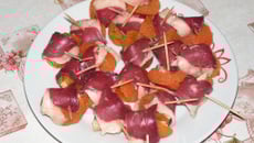 Abricots au foie gras et au magret de canard