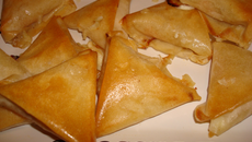 Samosa poire-roquefort