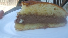 Génoise et crème fouettée au chocolat