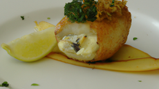 Encornet farci à la brandade de haddock