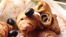Croissants con olive