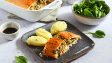 Filet de saumon farci