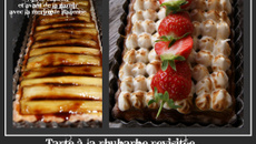 Tarte meringuée à la fondue de rhubarbe caramélisée