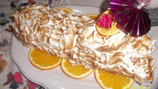 Bûche Mousse Choco et Meringue