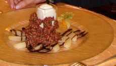 Riz soufflé au chocolat et sa mousse d'amande