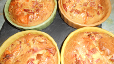 Clafoutis au jambon et à la mimolette