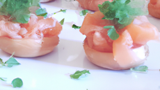Aumonières de tartare de saumon