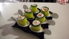 Cannellonis de courgette au crabe
