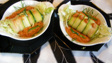 Cannellonis de courgettes au fromage et jambon