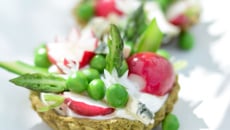 Tartelettes aux légumes printaniers et roquefort Papillon