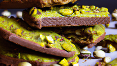 Biscuits pistache enrobage chocolat