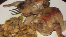 Petites cailles du sud ouest au cœur de papillon figues moelleuses et noix croquantes