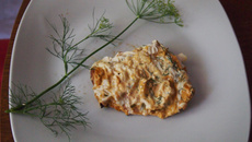 Papillote de saumon à la moutarde provençale et à l'aneth