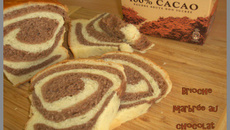 Brioche marbrée chocolat-vanille