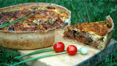 Tarte aubergines et courgettes