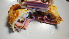 Feuilleté jambon et champignons