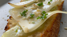 Tartine poireau, parmesan