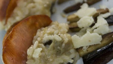 Risotto d'aubergine et cantal