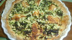 Tarte courgette et chèvre au pesto de basilic