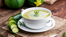 Soupe de courgettes à la Vache qui rit
