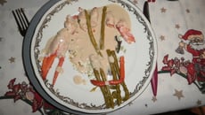 Nage de homard  aux asperges, été oblige!