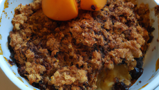 Crumble abricot et chocolat