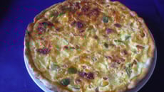 Quiche poivrons/chorizo/parmesan