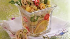 Salade de quinoa aux petits légumes et Cantal Jeune