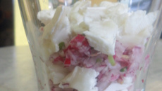 Verrine de radis et fromage de chèvre