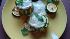 Charlotte de courgettes au fromage de chèvre Boursault