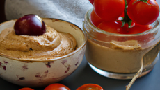 Tomates cerises à l'hoummous de châtaignes