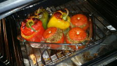 Poivrons farcis à la viande