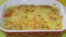 Gratin de poireaux à la mozzarella