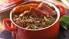 Petit salé express aux lentilles cuisinées