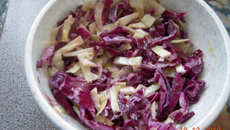 Chou blanc et chou rouge vinaigrette