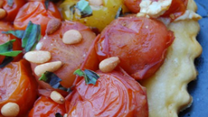 Tatin à la tomate, au miel et au chèvre... la dernière recette d'un bel été!