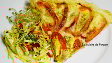 Tarte aux poivrons rouges et moutarde